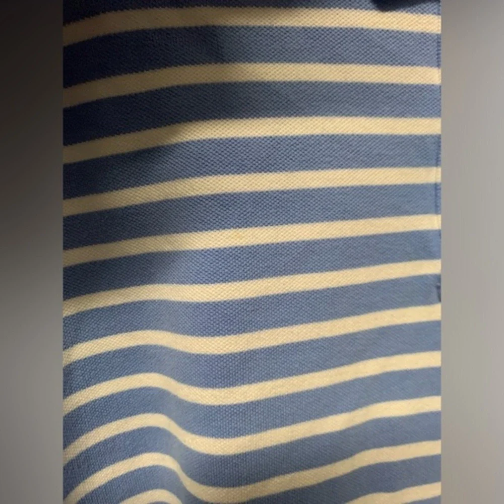 Polo By Ralph Lauren XL Blue Striped Short Sleeve Polo Collared‎ Shirt